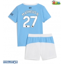 Manchester City Matheus Nunes #27 Hjemmedraktsett Barn 2025-26 Kortermet (+ Korte bukser)